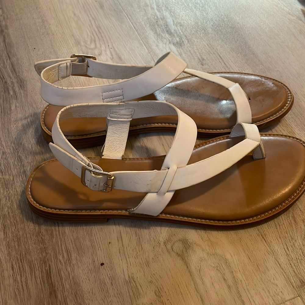 White sandals